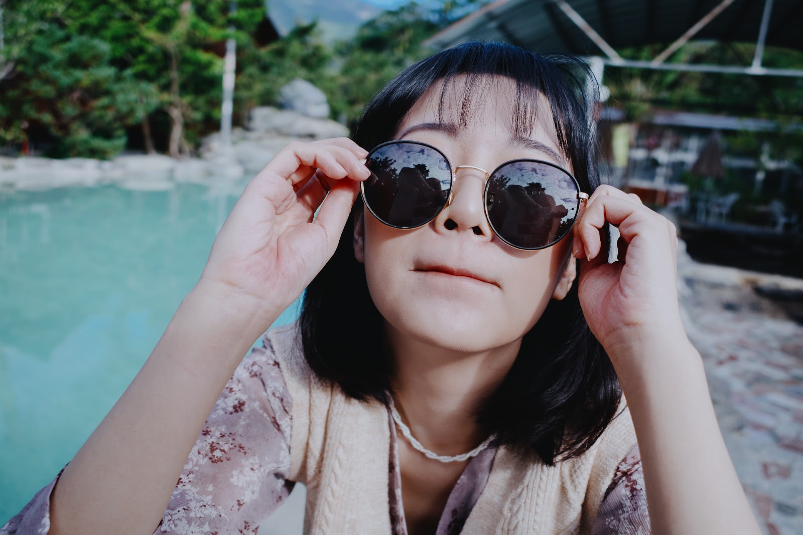 阿默在台東溫泉季拍攝的女主角淳心日常旅行感照片