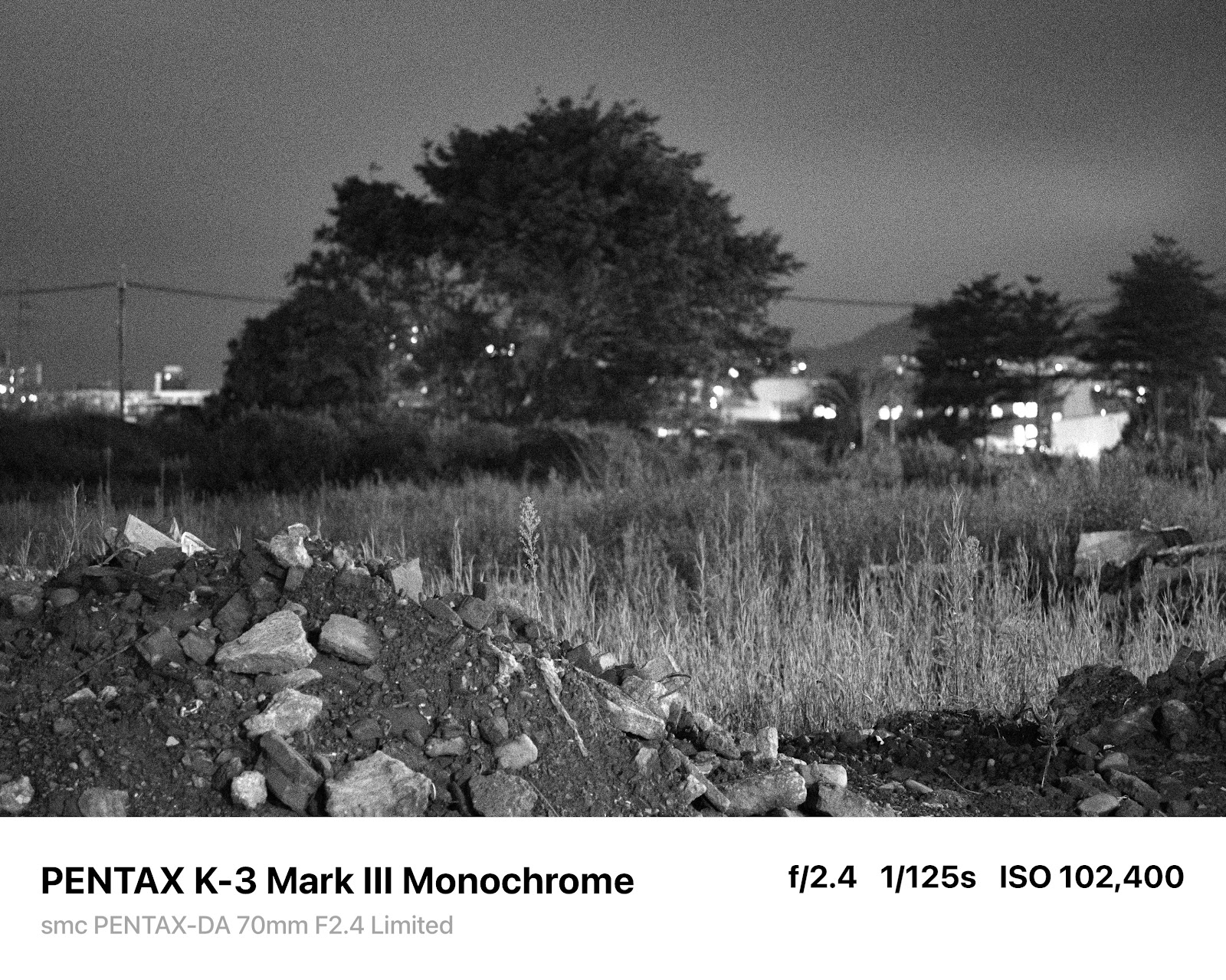 PENTAX K-3 Mark III Monochrome 實拍照片：高 ISO 表現
