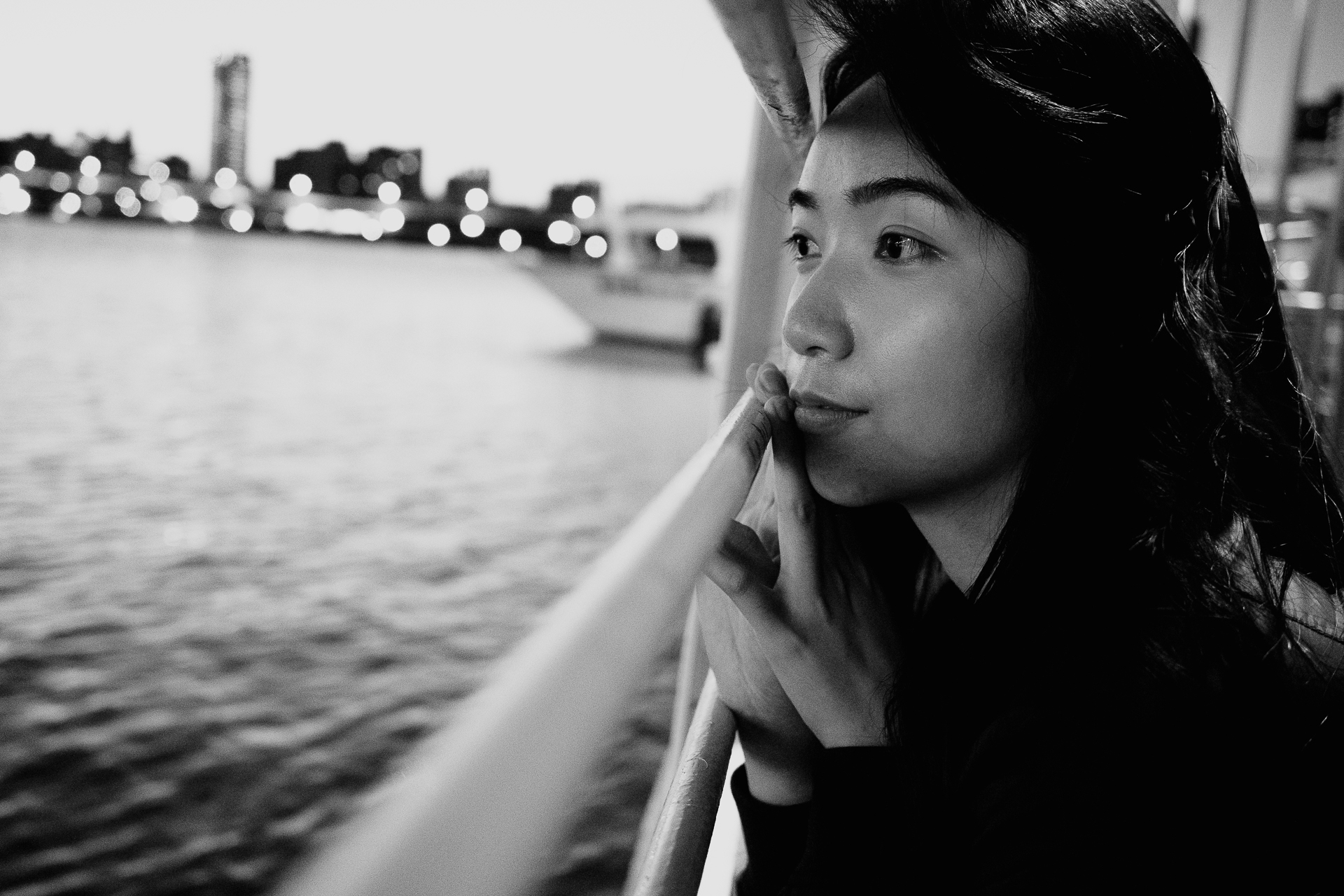 夕陽黃金與藍色交界時刻